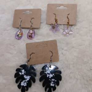 Boucle d'oreilles résine